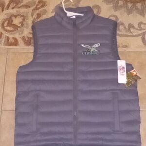 Philadelphia Eagles Full Zip Puffer Vest Jacket Winter Coat NWT